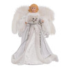 12" UL 10L White and Silver Angel Tree Topper