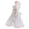 12" UL 10L White and Silver Angel Tree Topper