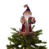 10" UL 10L Burgundy and Brown Santa Tree Topper