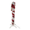 4' Pre-Lit LED Tinsel Candy Cane