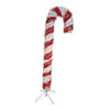 5' Pre-Lit LED Tinsel Candy Cane