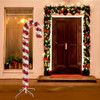 6' Pre-Lit Tinsel LED Candy Cane