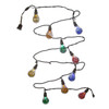 9' UL 10L Multicolored LED Tinsel Filled A19 Light Set
