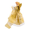 12“ UL 10-Light Gold Dress Angel Treetop