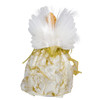 12" 7L LED Color-Changing Fiber-Optic Ivory and Gold Angel Tree Topper