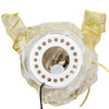 12" 7L LED Color-Changing Fiber-Optic Ivory and Gold Angel Tree Topper