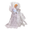 12" 7L LED Color-Changing Fiber-Optic White and Silver Angel Tree Topper