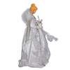 14" UL 10L White and Silver Angel Tree Topper