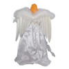 14" UL 10L White and Silver Angel Tree Topper
