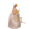 14" Fiber-Optic Ivory and Gold Animated Treetop