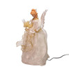 14" Fiber-Optic Ivory and Gold Animated Treetop