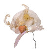 14" Fiber-Optic Ivory and Gold Animated Treetop