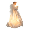 9" UL 10L White and Silver Angel Tree Topper