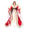 16" UL 10L Red and Ivory Angel Tree Topper