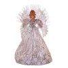 18" UL 70L Multicolored Fiber-Optic White and Silver Angel Tree Topper