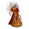 18“ UL 70-Light Fiber-Optic LED Red and Gold Angel Treetop