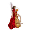 18“ UL 70-Light Fiber-Optic LED Red and Gold Angel Treetop
