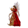 18" UL 70L Multicolored Fiber-Optic Red and Gold Angel Tree Topper