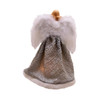 14" UL 10L Silver and Grey Angel Tree Topper