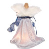 12" UL 10L Indigo Blue With Gold Trim Angel Tree Topper