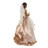16" UL 10L White & Rosé Gold African American Angel Tree Topper