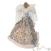 14" UL 10L Silver & Ivory Angel Tree Topper