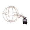 6" 90-Light RGB Color Changing LED Foldable White Painted Metal Sphere
