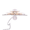13.75" 20L Warm White LED Silver & White Glittered Snowflake Tree Topper
