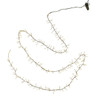 8' 240L Warm White Fairy Twinkle LED Silver Wire Cluster Garland