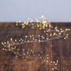 8' 240L Warm White Fairy Twinkle LED Silver Wire Cluster Garland