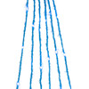 7' 120-Light Teal Fuzzy Multi-Strand With Teal LED Cascade Light