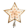 10" UL 10L 5-Point Star With Smoke Capiz Tree Topper
