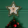10“ UL 10-Light Large Star With Smoke Capiz Treetop