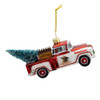 Budweiser® Glass Christmas Truck With Tree Ornament