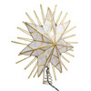 14" UL 10L Capiz Natural Star Tree Topper
