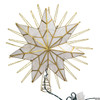 14" UL 10L Capiz Natural Star Tree Topper