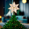14" UL 10L Capiz Natural Star Tree Topper