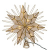 14" 10L7-Point LED 7-Point Gold Glittered Star Tree Top