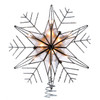 10" UL 10L Silver Wire Capiz Snowflake Tree Topper