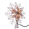 10“ UL 10-Light Silver Wire Capiz Snowflake Treetop