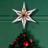 10" UL 10L Silver Wire Capiz Snowflake Tree Topper