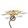 10" 10L LED Silver Capiz & Wire Snowflakes Tree Topper