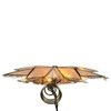 9" UL 10L 6-Point Capiz Star With Scroll Design Tree Topper