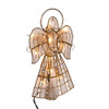 9.75“ UL 10-Light Capiz Angel With Vines and Pearls Treetop