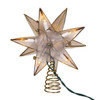8.25" UL 10L LED 15-Point Gold Sputnik Capiz Tree Topper