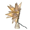 8.25" UL 10L LED 15-Point Gold Sputnik Capiz Tree Topper