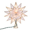 9.84" UL 10L Capiz Double Tip Star With Center Gem Tree Topper