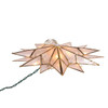 9.84" UL 10L Capiz Double Tip Star With Center Gem Tree Topper