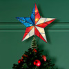 9.84“ UL 10L Capiz American Flag Inspired Star Treetop