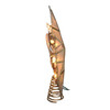 9" UL 10L Capiz Gold Star Tree Topper